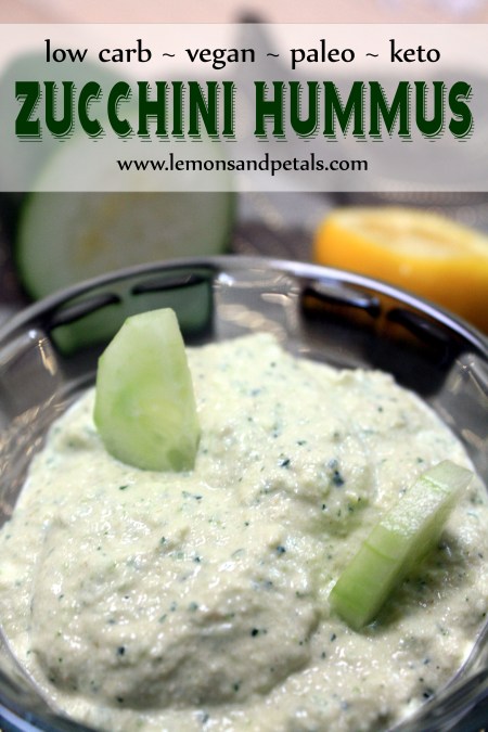 Zucchini Hummus lemons & petals